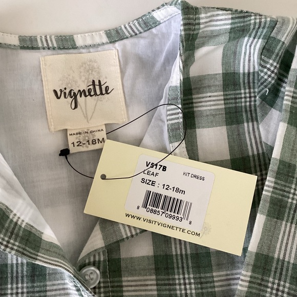 Vignette Girls Dress Romper Size 12-18M Lot of Two Dresses One Romper - Picture 4 of 16